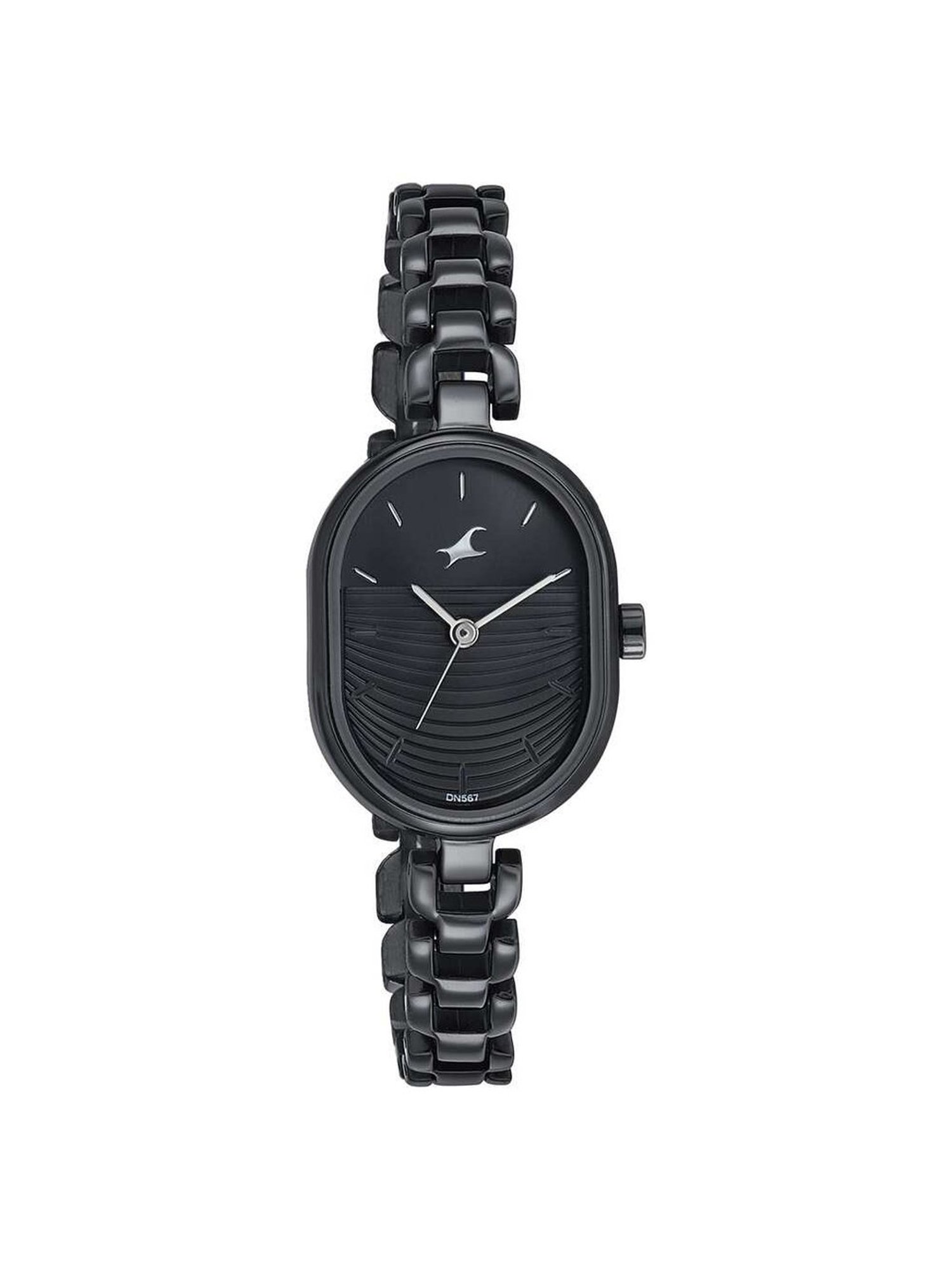 Fastrack black metal watches best sale for womens