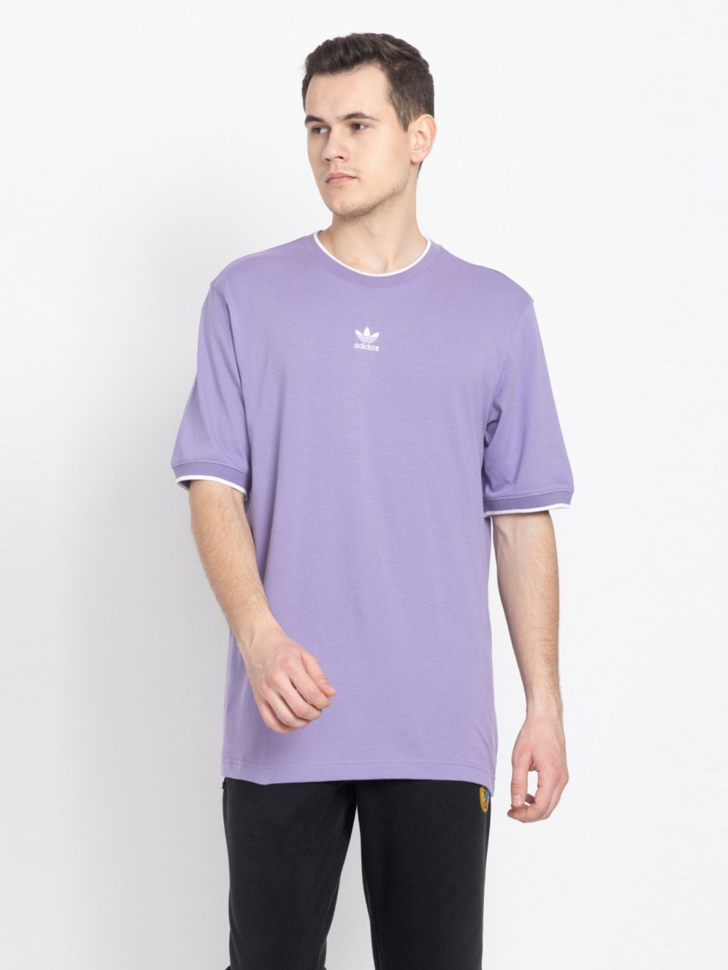 Buy Adidas Originals Purple Regular Fit Printed Sports T-Shirt for Mens  Online @ Tata CLiQ