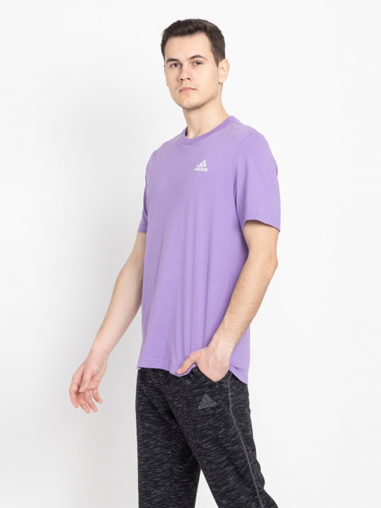 Buy Adidas Originals Purple Regular Fit Printed Sports T-Shirt for Mens  Online @ Tata CLiQ