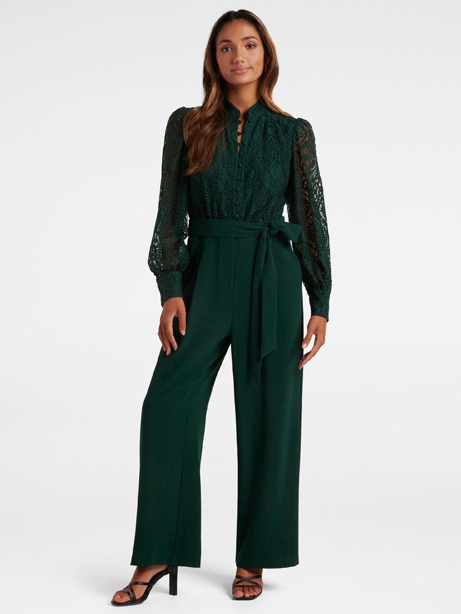 Lace clearance green jumpsuit