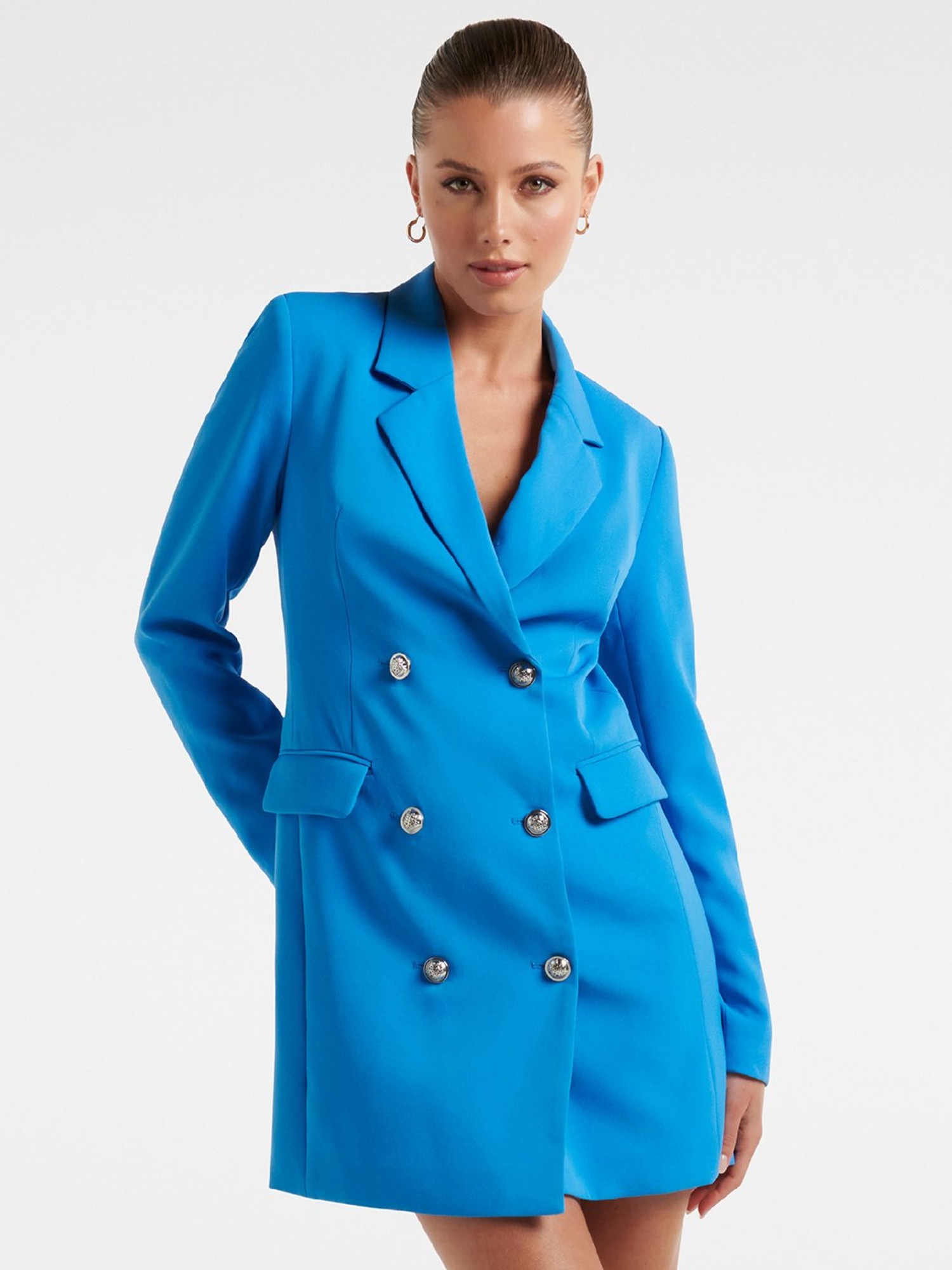 Fall Dress Jacket|women's High Waist Double Breasted Blazer Dress - V-neck  Mini Office Dress