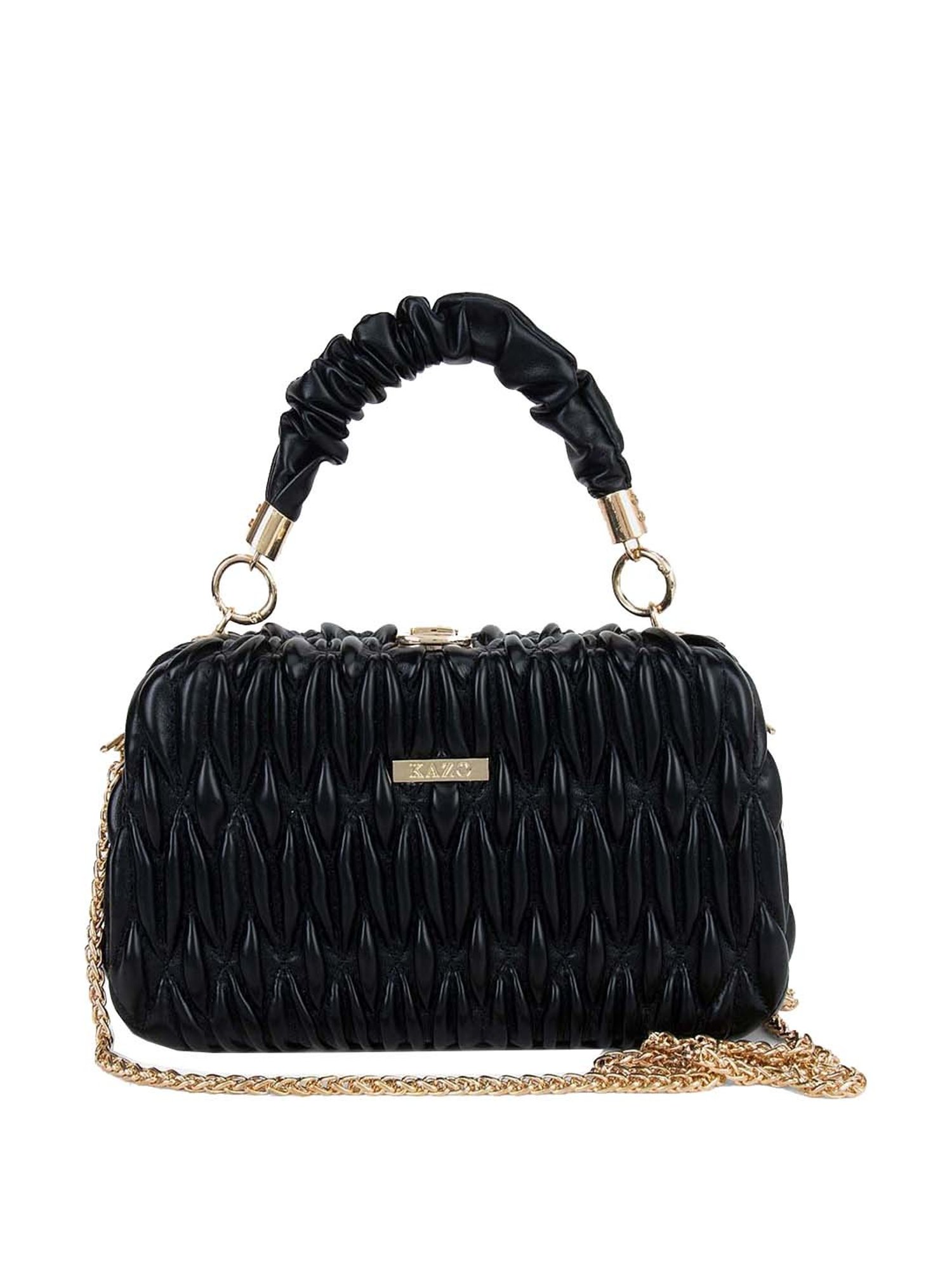 Kazo Handbags : Buy Kazo Black Textured Handbag Online