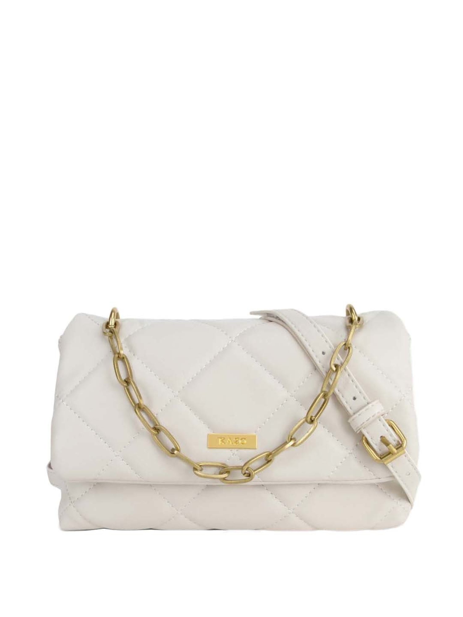 DKNY Gansevoort Quilted Chain Shoulder Bag in White