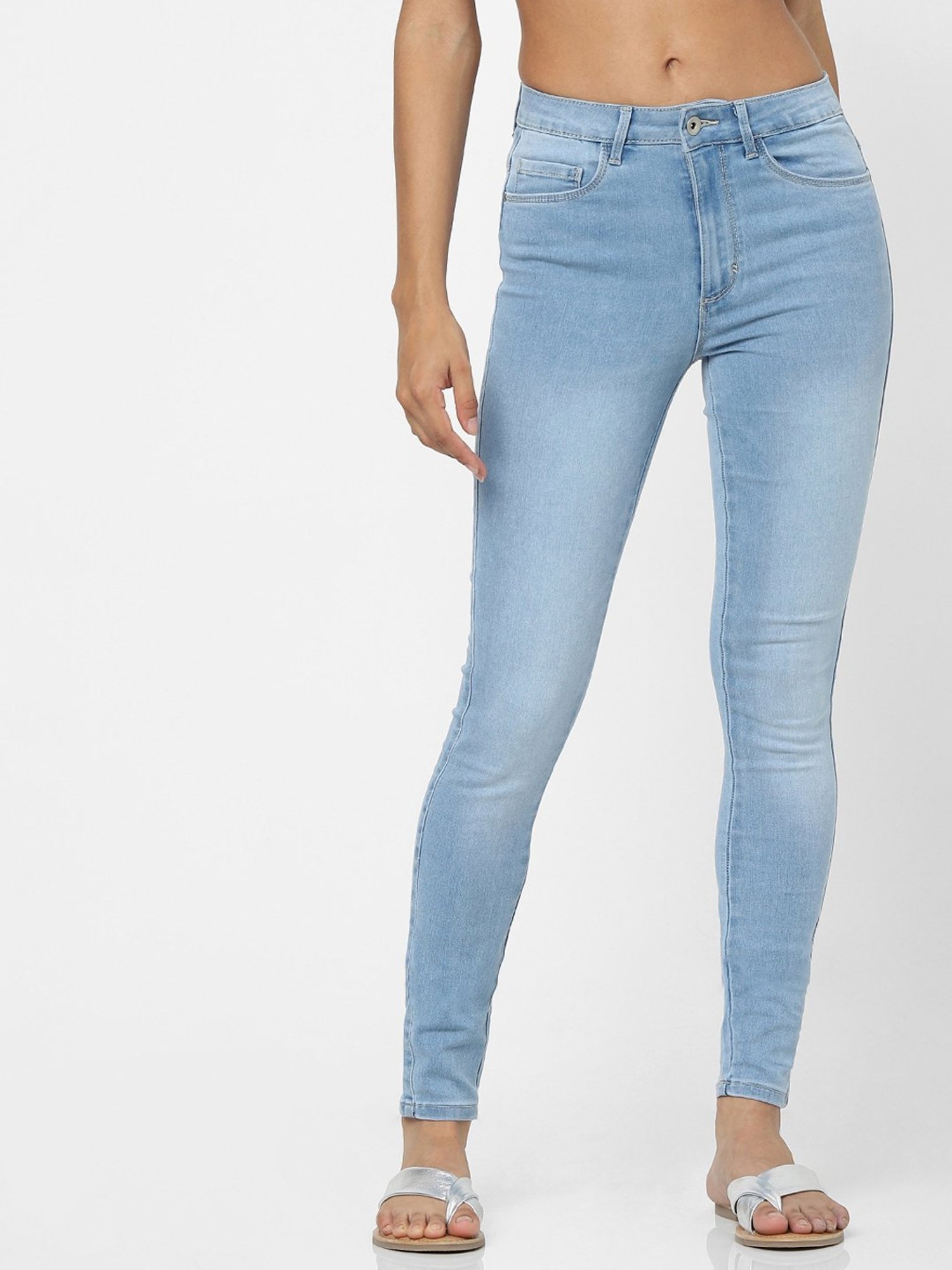 Calvin Klein Super Skinny Fit Jeans - Light Denim - Detail Menswear