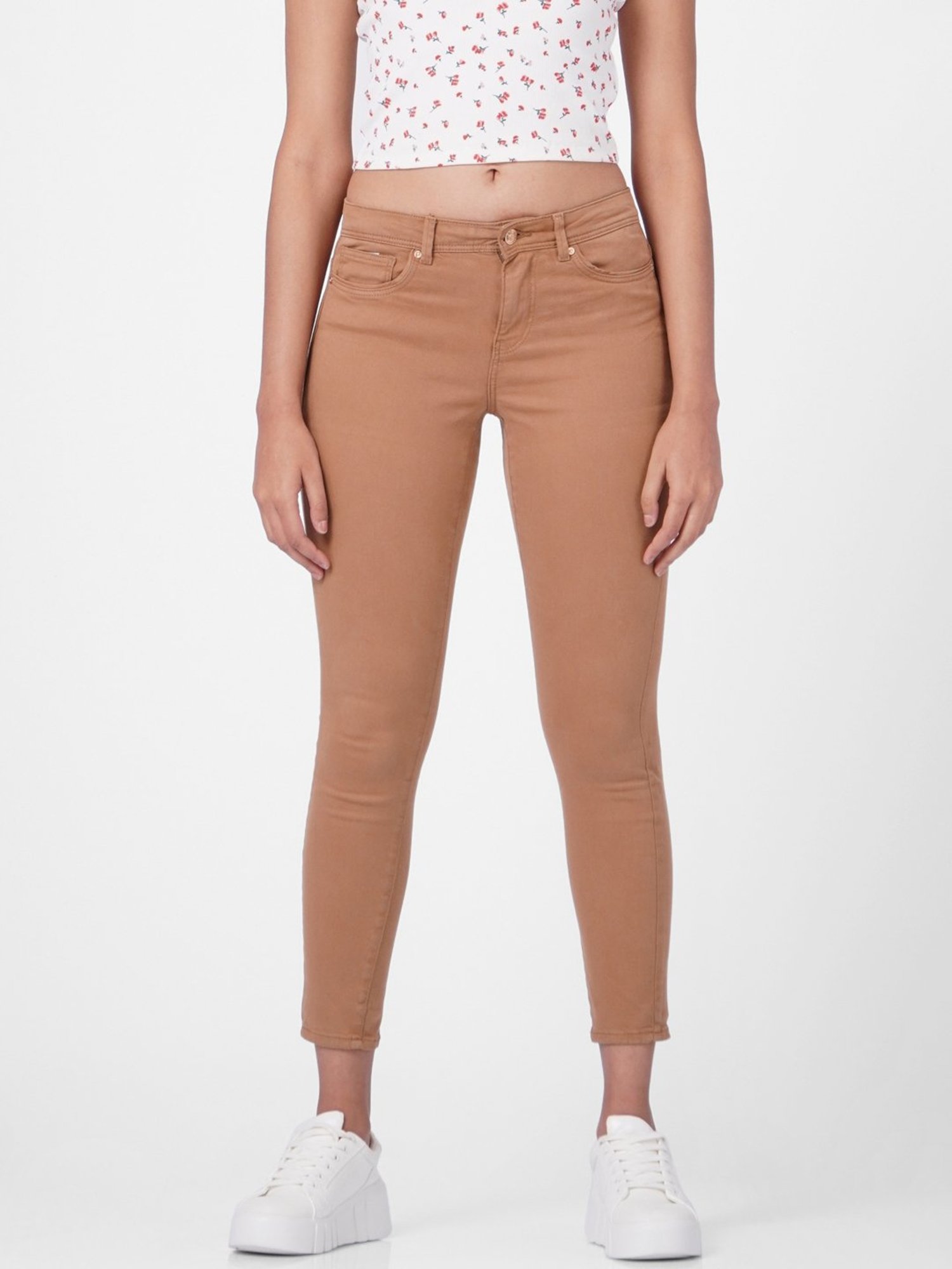 Le High Skinny Leather Pants in Brown - Frame | Mytheresa