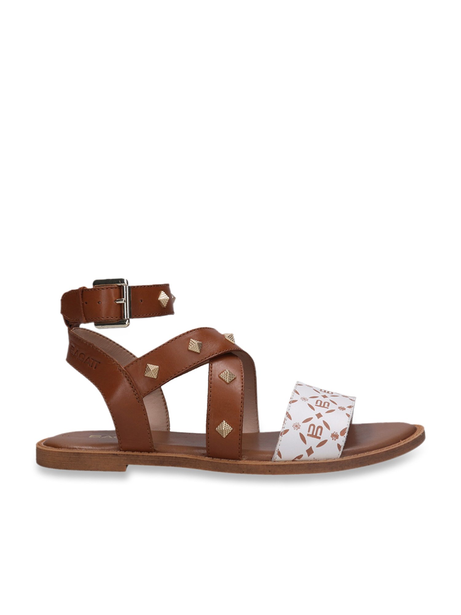 Carrie Camel and Gold Studded Sandals FINAL SALE – Pink Lily