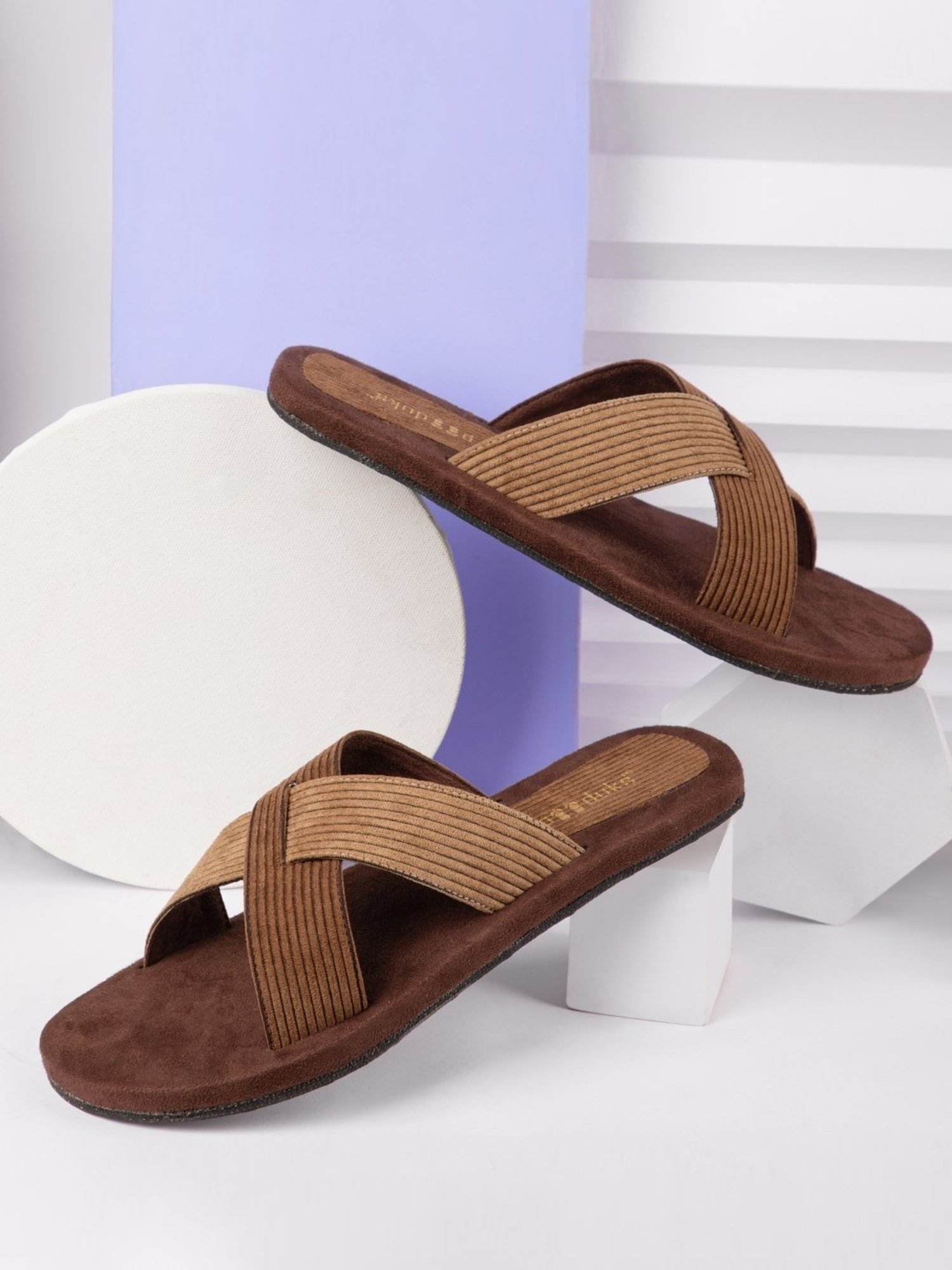 Suede slip best sale on sandals