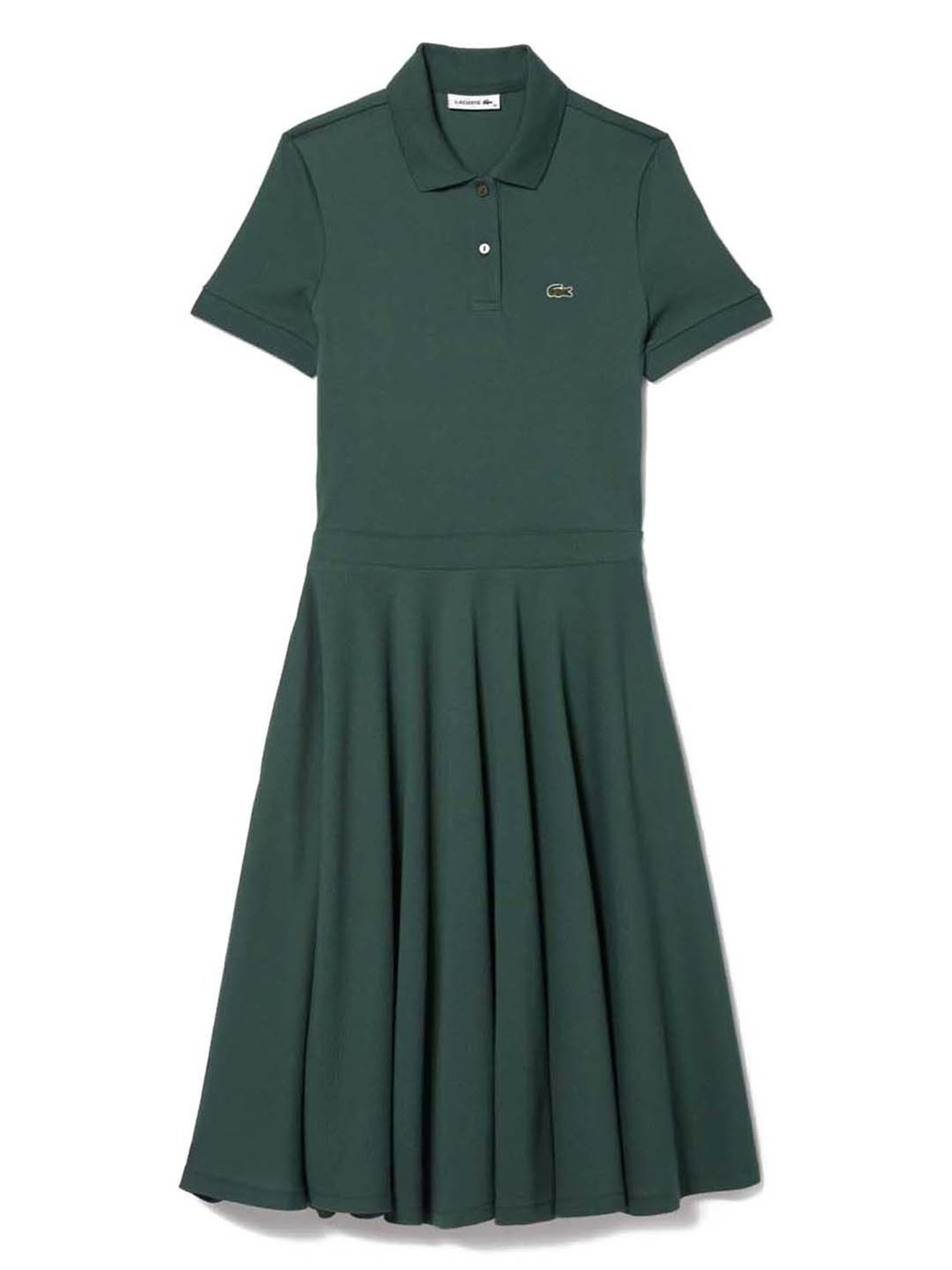 green emerald velvet dress LACOSTE WOMEN Stretch Mini Piqu Wrap Polo Dress Sinople Green   MAISONDEFASHION.COM