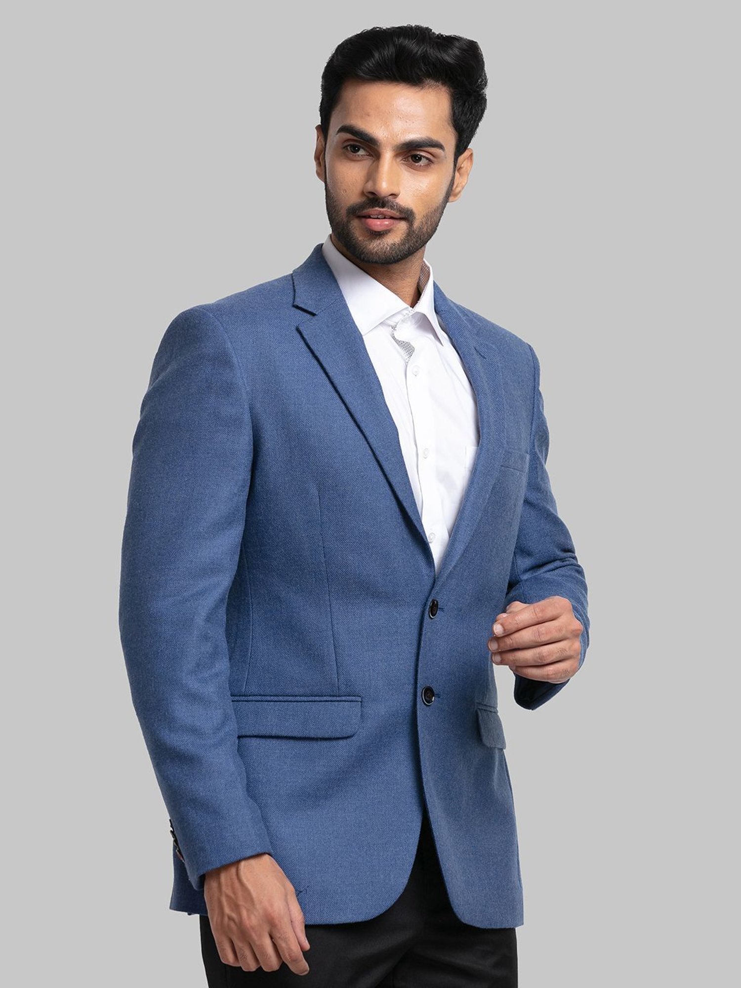 Buy Raymond Blue Regular Fit Wool Blazer for Men Online @ Tata CLiQ