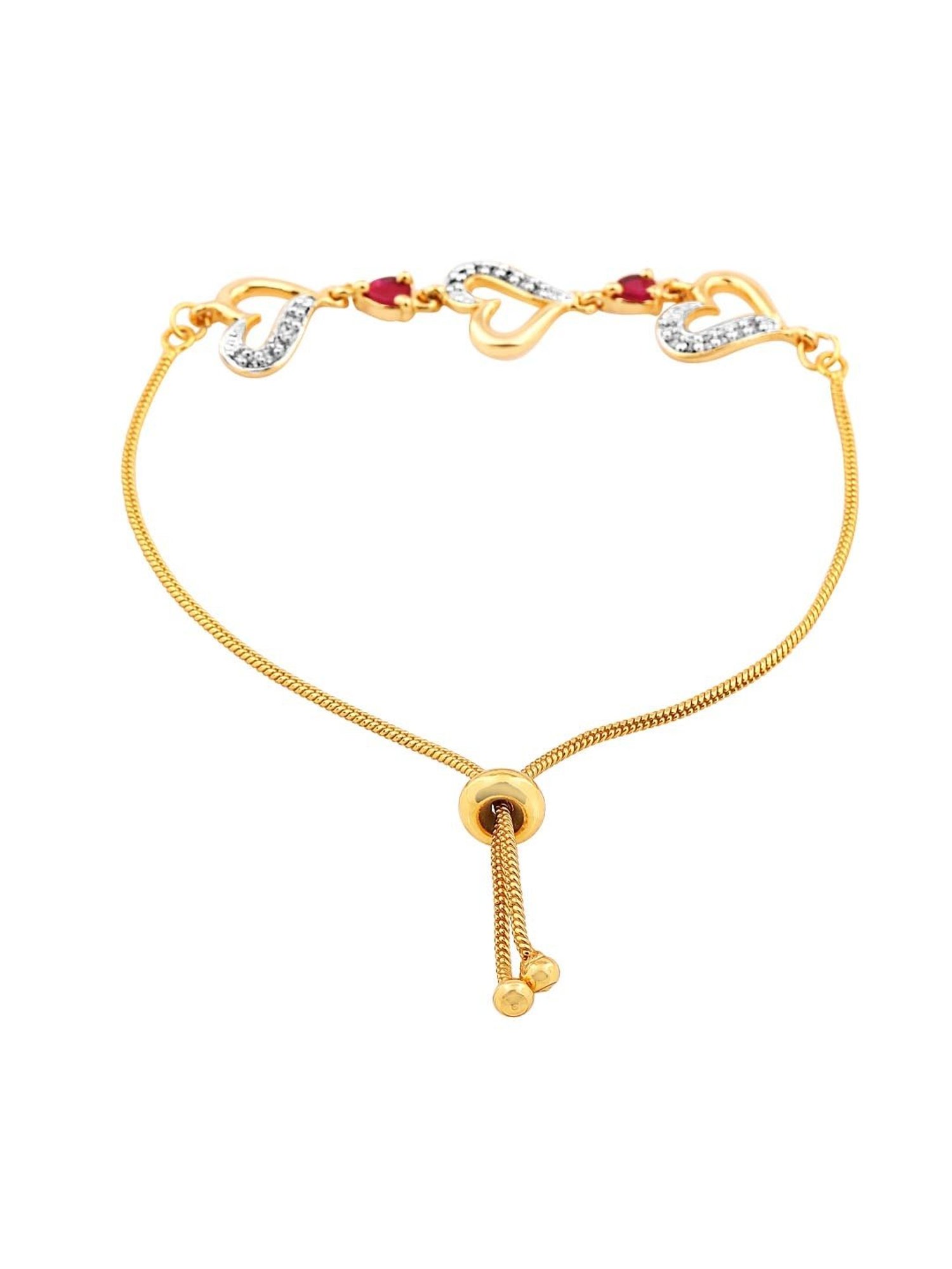 Buy Estele Rhodium-Plated Hanging A Letter Bracelet Online At Best Price @  Tata CLiQ