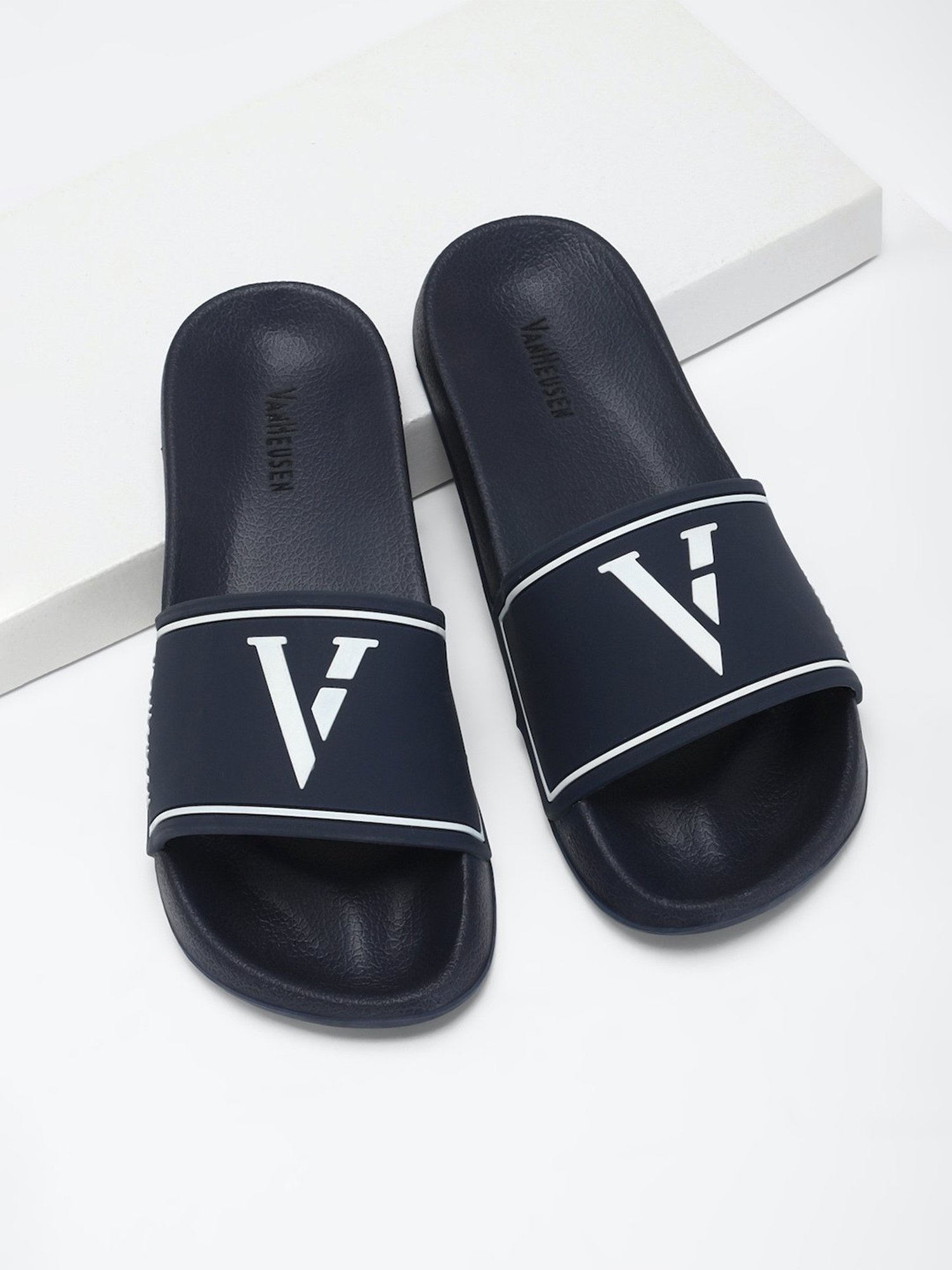 Van Heusen Men's Navy Slides