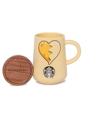 Starbucks Drip Heart with Wooden Lid Ceramic Coffee Mug Price in India -  Buy Starbucks Drip Heart with Wooden Lid Ceramic Coffee Mug online at