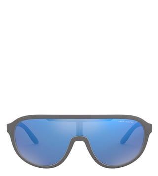 Buy Armani Exchange Blue Geometric Sport Shield Sunglasses for Men