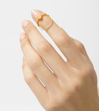 Nail rings set in gold - MAM