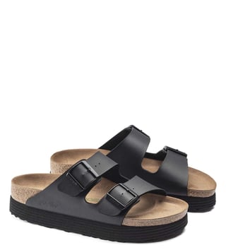 Black platform online birkenstocks