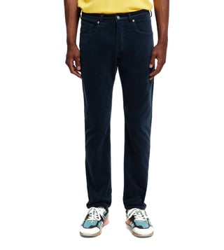 Shop WES Formals Navy UltraSlim Fit Trousers Online  Westside