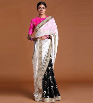 Neena Gupta looks ethereal in black and ivory stripes Masaba Gupta saree |  Hindustan Times