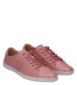 Pink cheap perforated sneakers