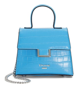 Small Crocodile Embossed Crossbody Bag by Michael Kors, Pale Blue