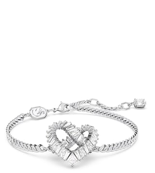 Swarovski Crystal Infinity and Heart Chain Bracelet Silver at John Lewis   Partners