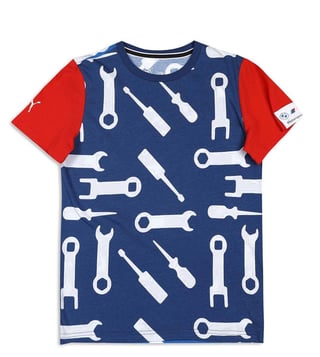 Buy Puma Kids BMW MMS ESS Blue Cotton Printed T-Shirt for Boys Clothing  Online @ Tata CLiQ