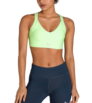 Buy Puma Green Tight Fit Sports Bra for Women Online @ Tata CLiQ