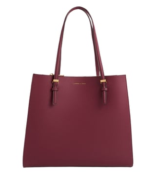 Charles and keith online maroon bag