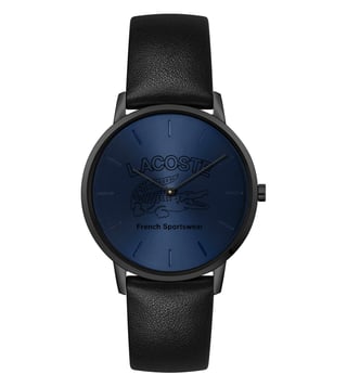 Lacoste black outlet and blue watch