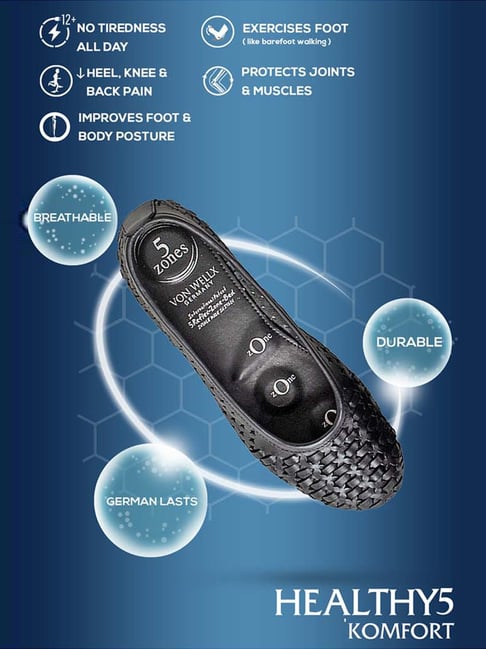 Buy Von Wellx Germany Black Flat Ballets for Women at Best Price