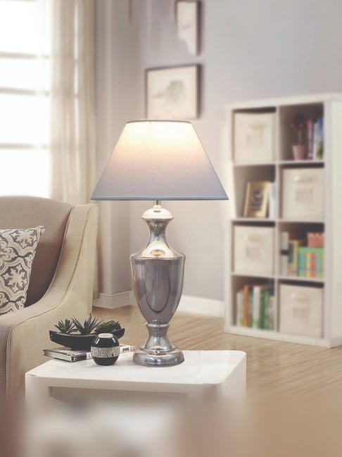 Kapoor E Illuminations Silver Metal Table Lamp Set of