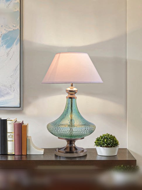 Kapoor E Illuminations Marcella Green Glass Table Lamp Set of