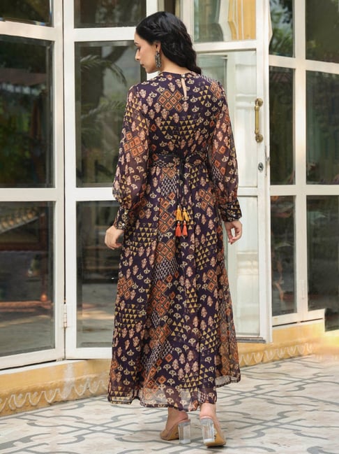 Buy Juniper Multi Color Flared Printed Dress for Women¿s Online @ Tata CLiQ