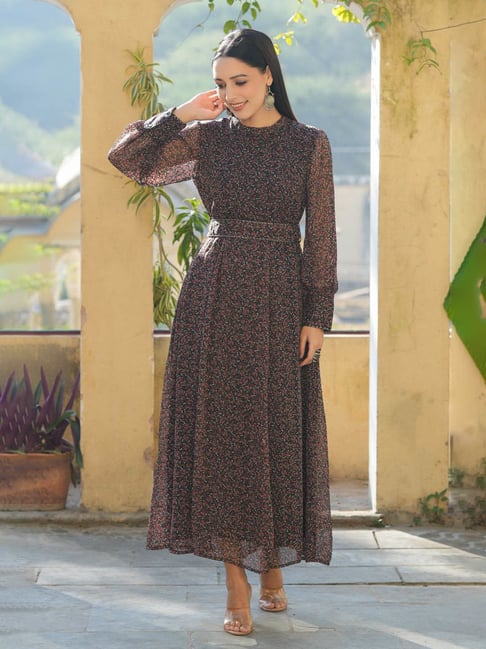 sachin and babi light blue dress Chiffon Western Wear Designer Fancy Western wear Dress Stylist Chiffon Dress  C60 main image 0