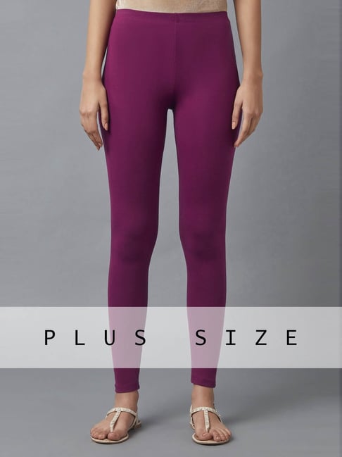 Buy Elleven Purple Plain Leggings for Women Online @ Tata CLiQ