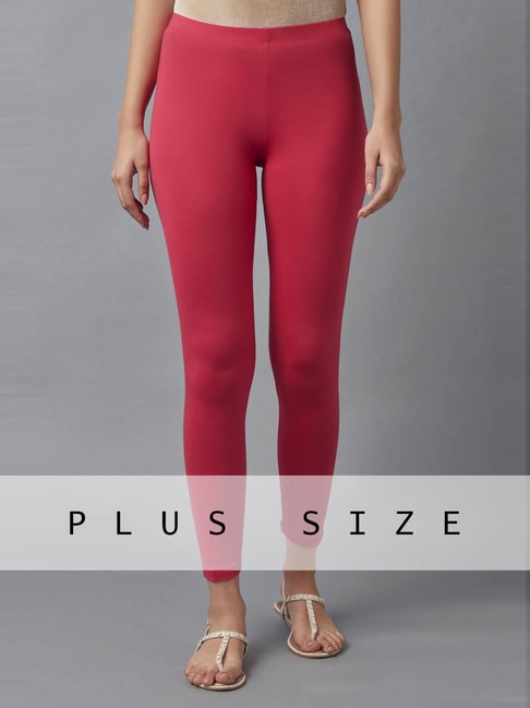 Buy Elleven Pink Plain Leggings for Women Online @ Tata CLiQ