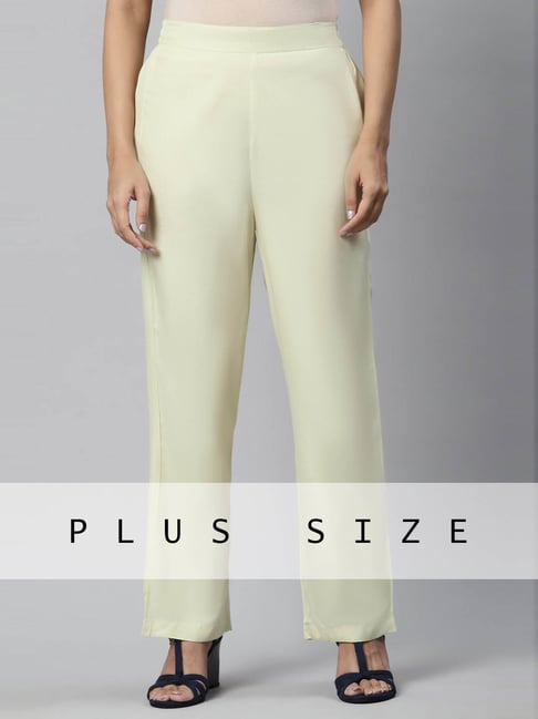Buy Yellow Solid Pants Online for Women for only INR 629 â Aurelia