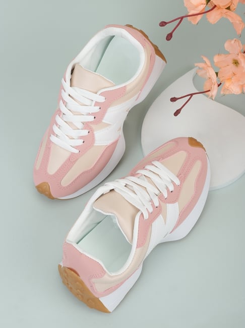 Truffle Collection Women's Pink Casual Sneakers