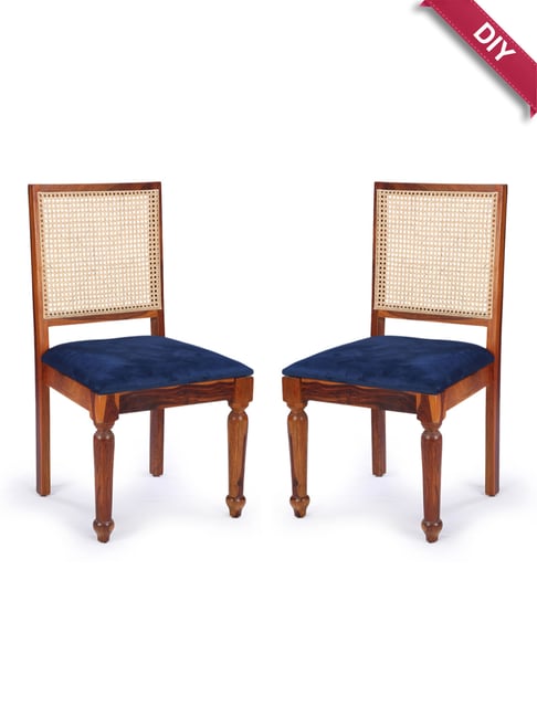 ExclusiveLane Finesse Brown Sheesham Wood Handcrafted Dining Chairs - Set of 2 Teak Finish