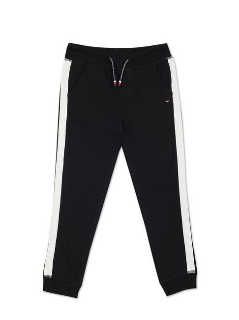 Tommy Hilfiger Kids Black Color Block Regular Fit Joggers