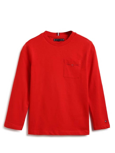 Tommy Hilfiger Kids Deep Crimson Regular Fit T-Shirt