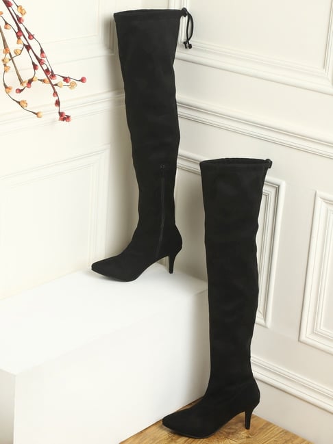 Truffle Collection Women's Jet Black Stiletto Booties