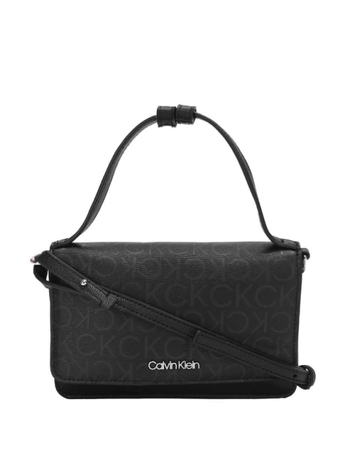 CALVIN KLEIN JEANS Black Mono Logo Mini Bag
