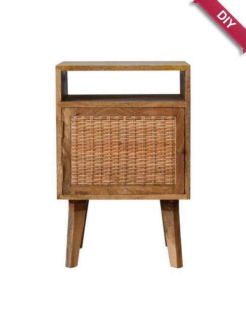 Artisan Furniture Knit Solid Brown Mango Wood Side Table