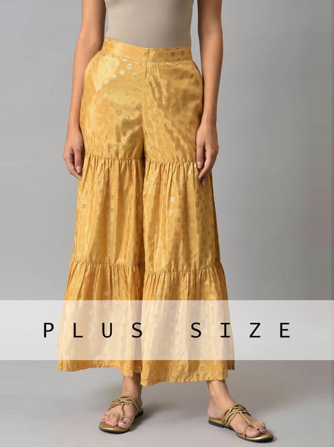 Buy Women Golden Tulle Frilly Sharara Pants Online at Sassafras