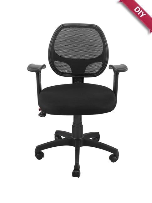 Buy Adiko Systems Black Facile Low Back Back Ergonomic Office