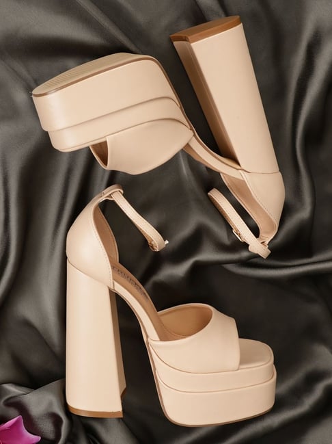 Ankle Strap Sandals - Tan - SweetHoney Clothing