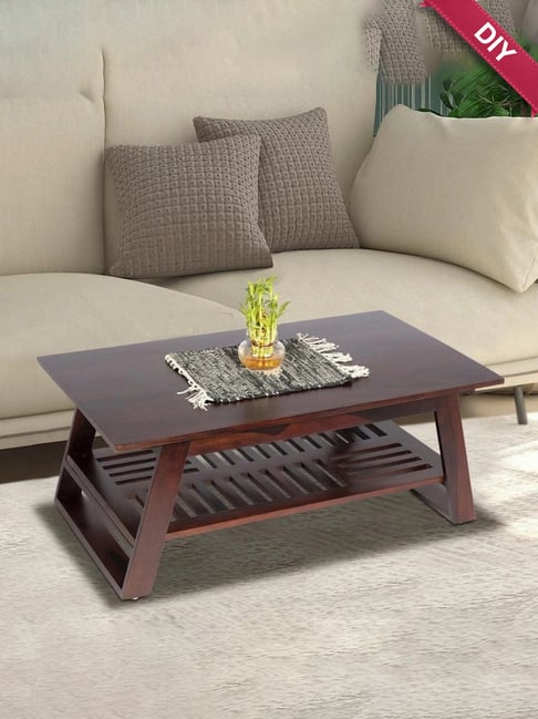 Ikiriya Alison Dark Brown Wood Coffee Table Dark Walnut Finish-picture-33