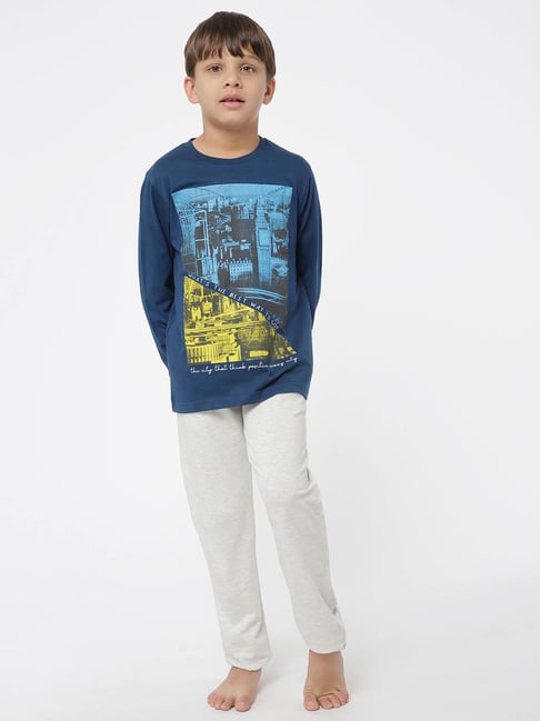 Boys best sale grey pyjamas