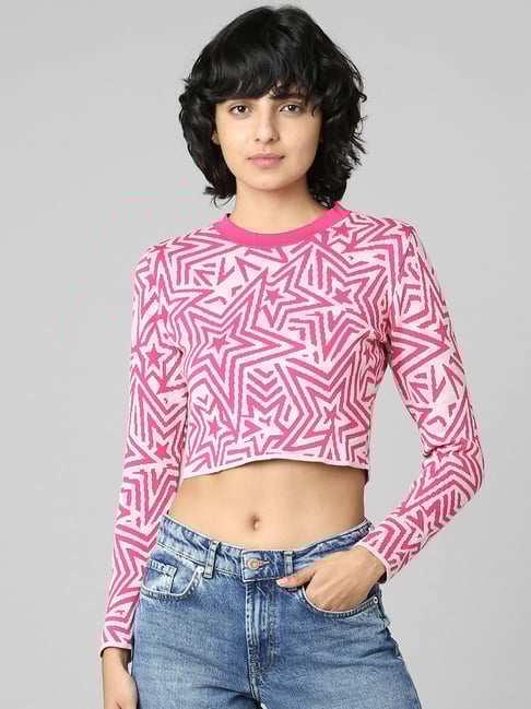 Only Pink Printed Pullover-picture-36