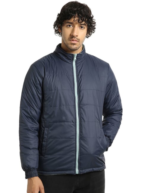 Bewakoof Navy Regular fit Puffer Jacket-picture-40